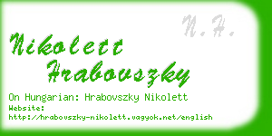 nikolett hrabovszky business card